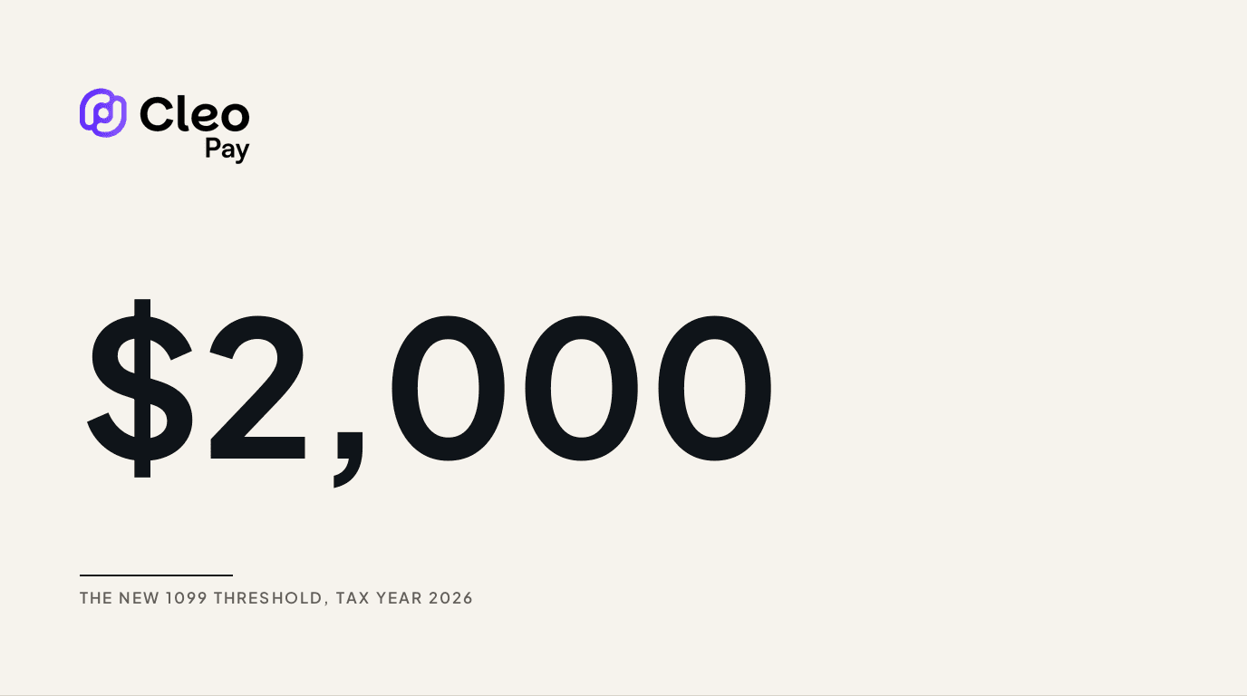The 1099 Reporting Threshold Is Now $2,000: What Changed for Tax Year 2026