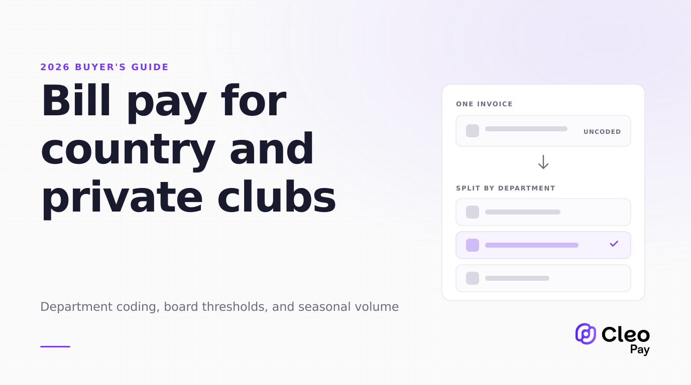 Best Bill Pay Software for Country Clubs and Private Clubs in 2026: A Buyer's Guide