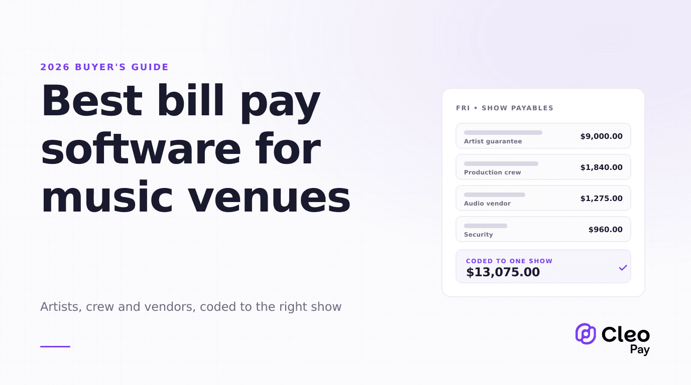 Best Bill Pay Software for Music Venues and Concert Promoters in 2026