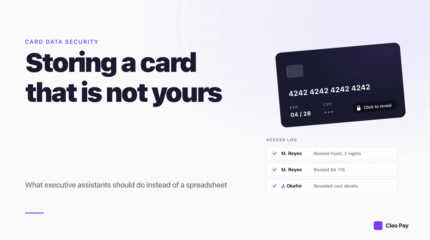 How Executive Assistants Should Store and Manage Client Card Information