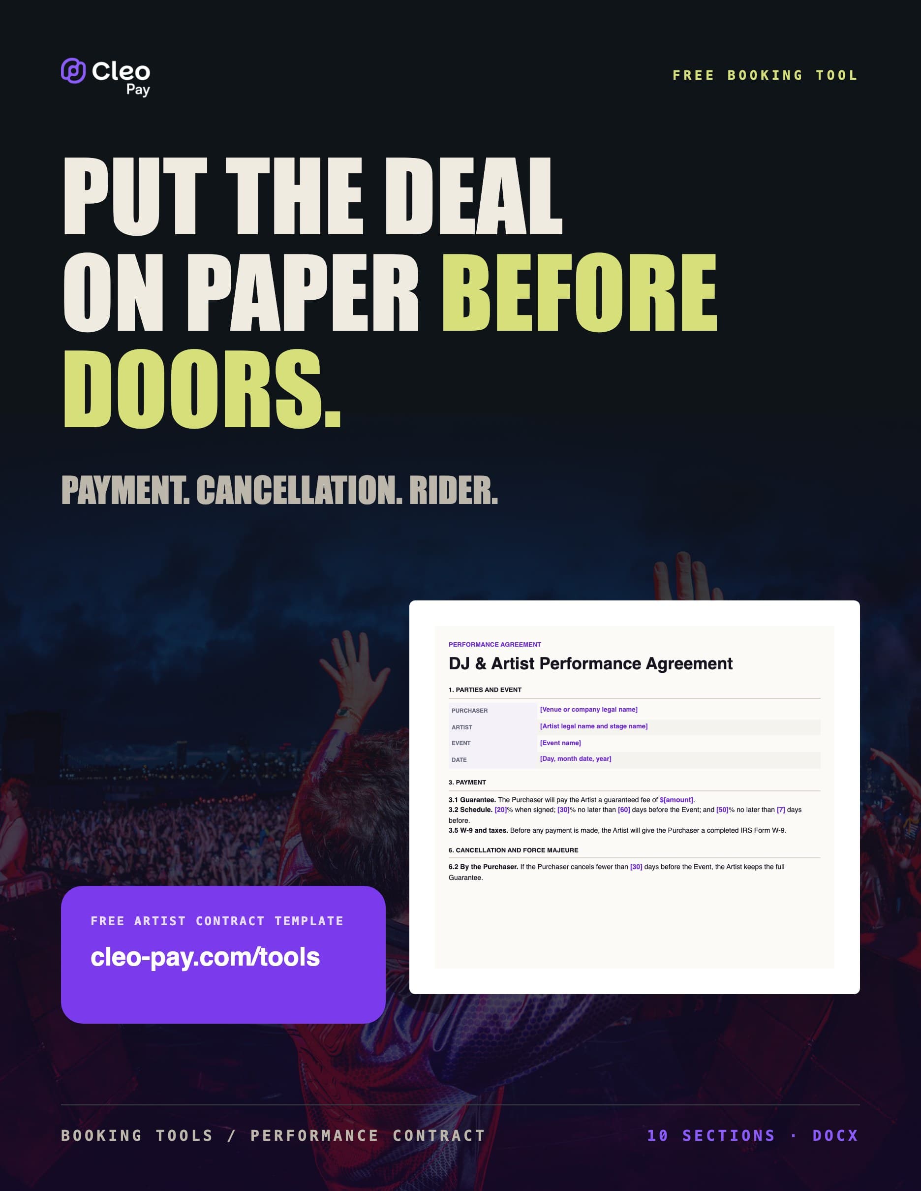 DJ & Artist Performance Contract Template preview